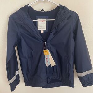 Cat & Jack Navy Raincoat with Reflective Stripes